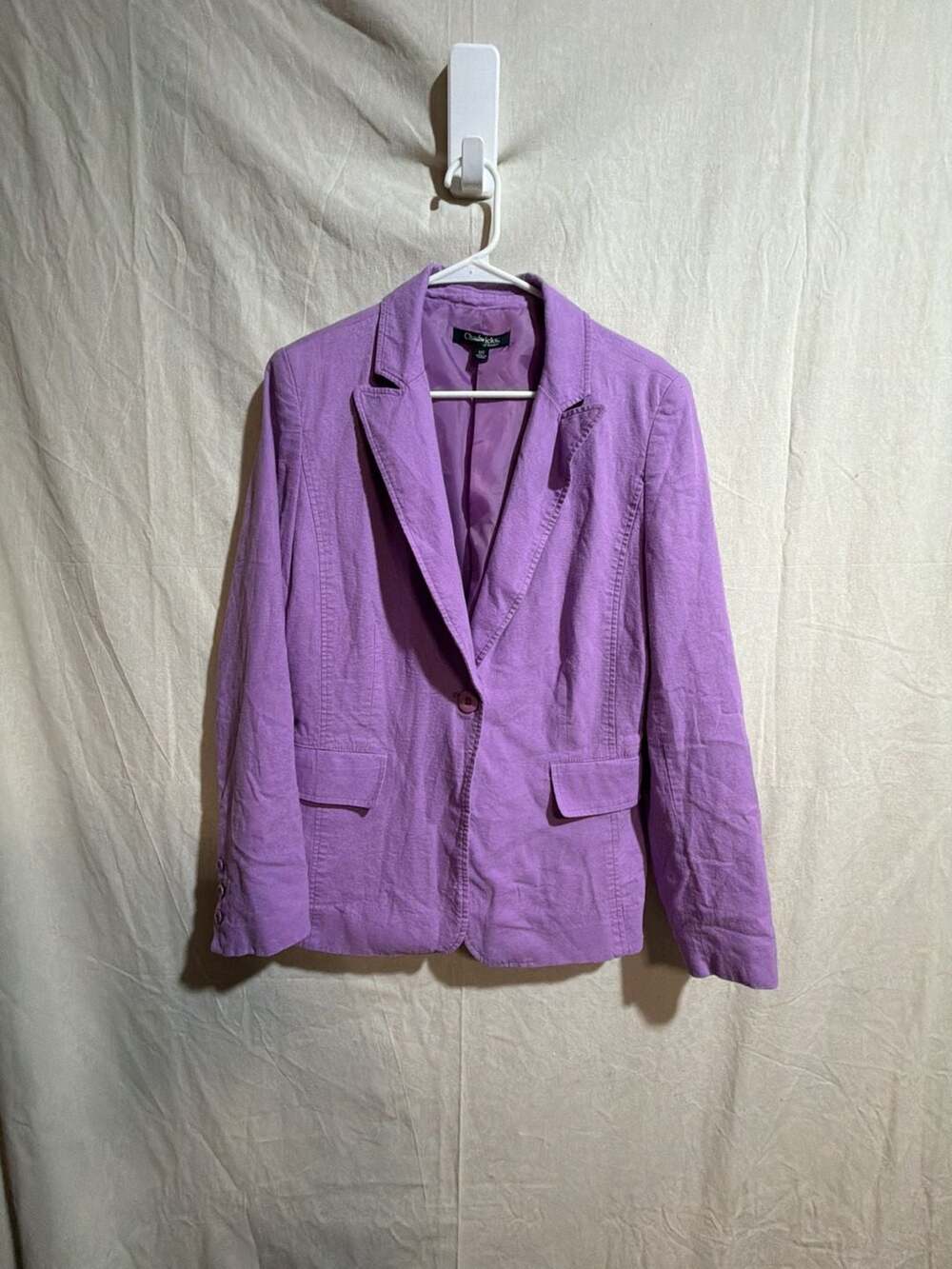 Chadwicks of Boston Women's Purple Linen Blend Blazer